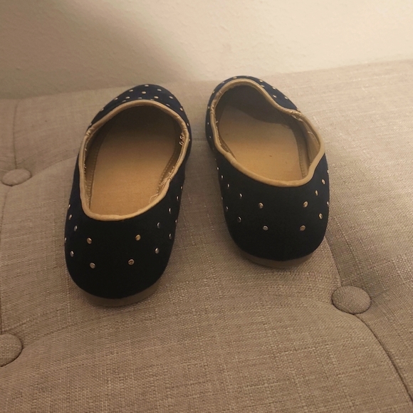 Old Navy- Navy Blue w/ Gold Dots Shoes-Size 13 - Picture 3 of 5